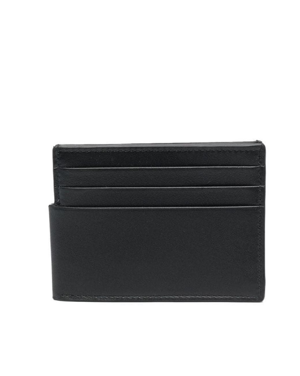 McQueen Black Logo Printed Cardholder for men