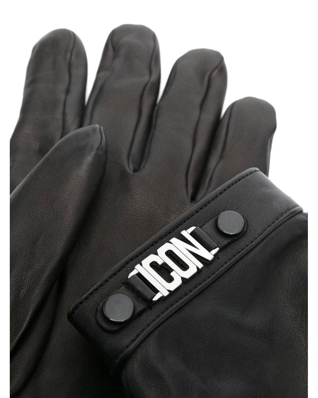 DSquared² Black Icon Evening Gloves for men