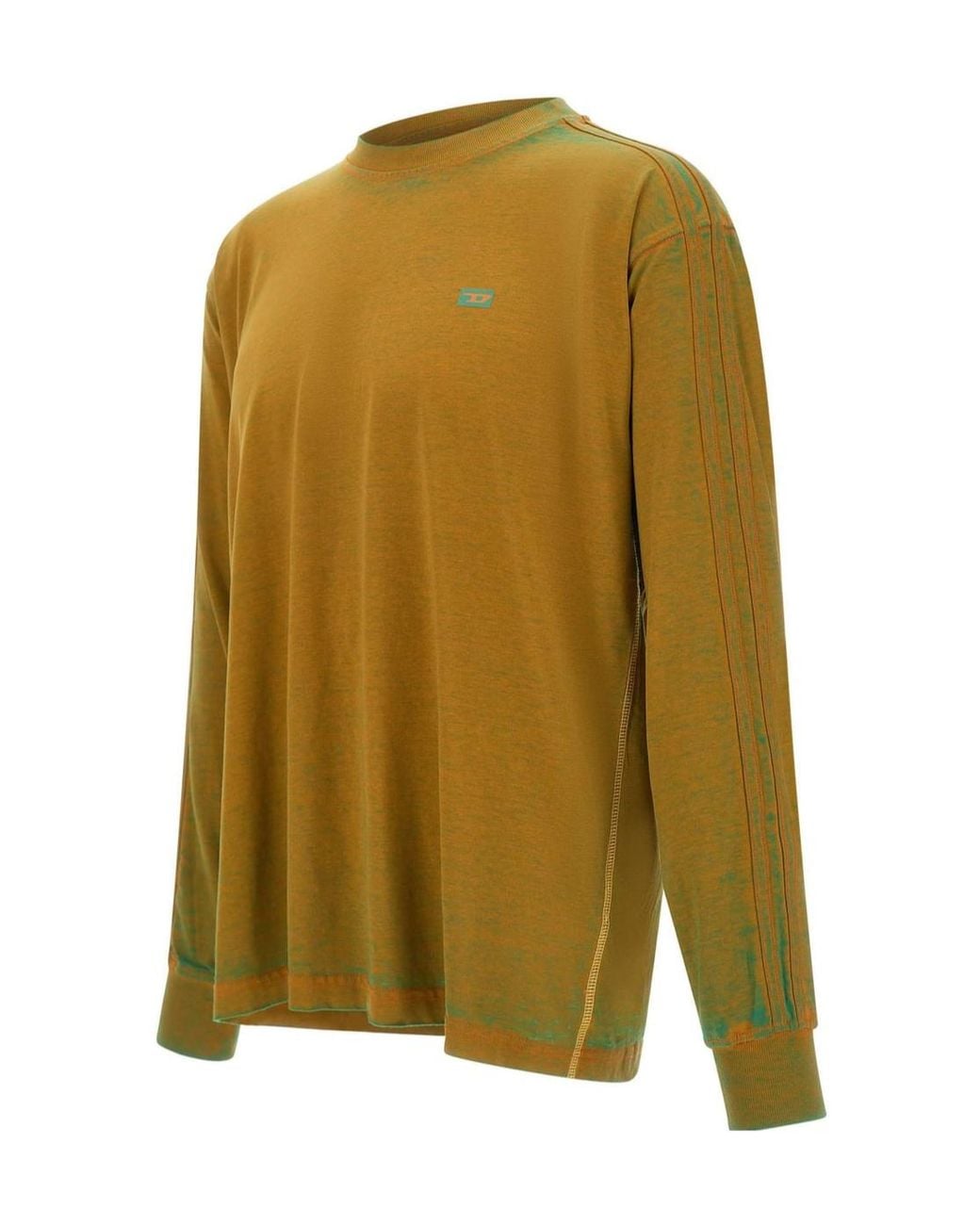 DIESEL Green Anyway Logo Crewneck Sweater for men