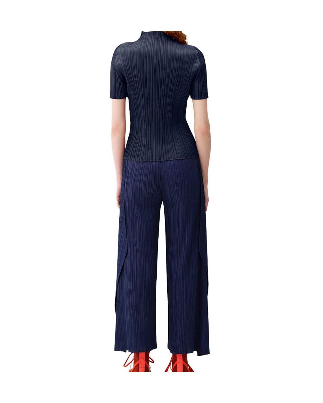 Pleats Please Issey Miyake Blue Monthly Colors September Shirt