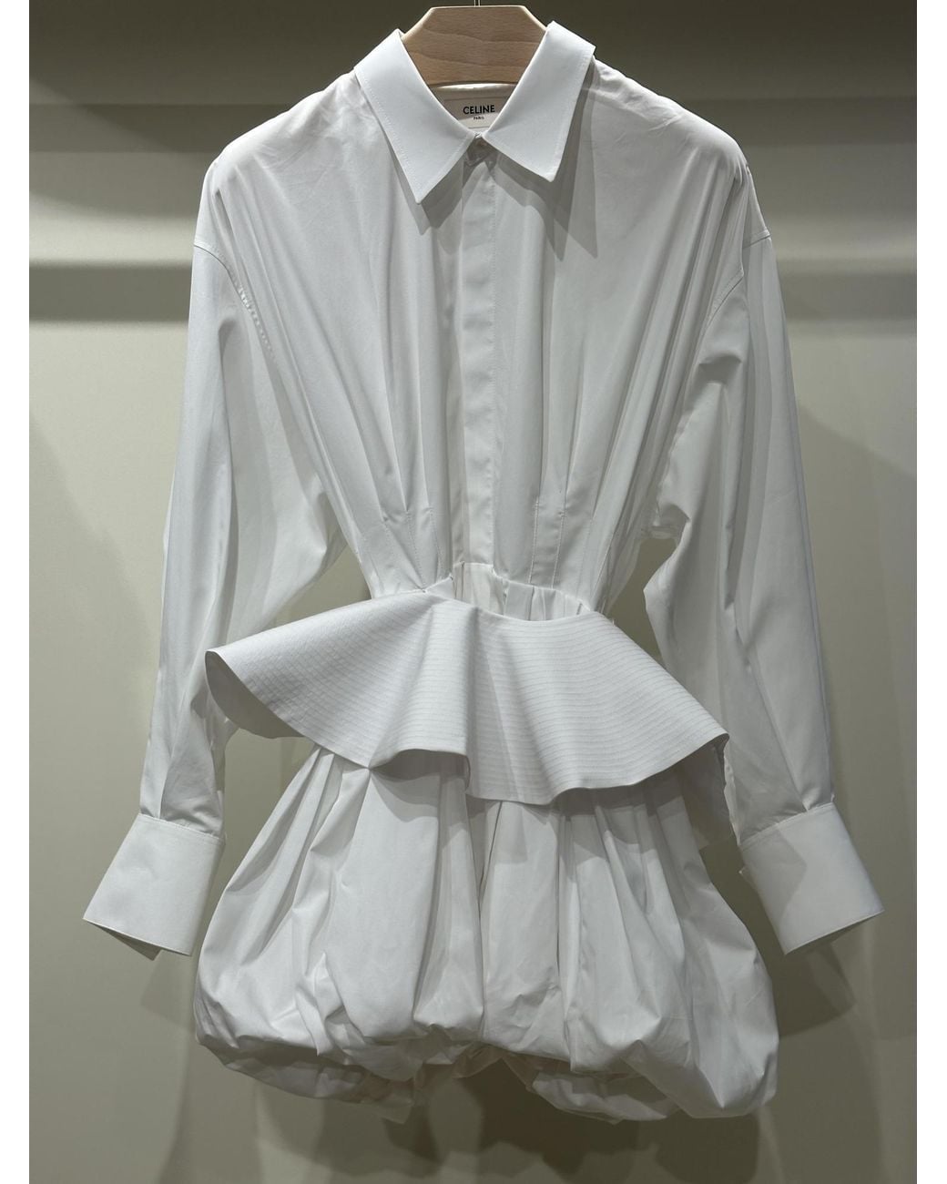 Céline White Shirt Dress
