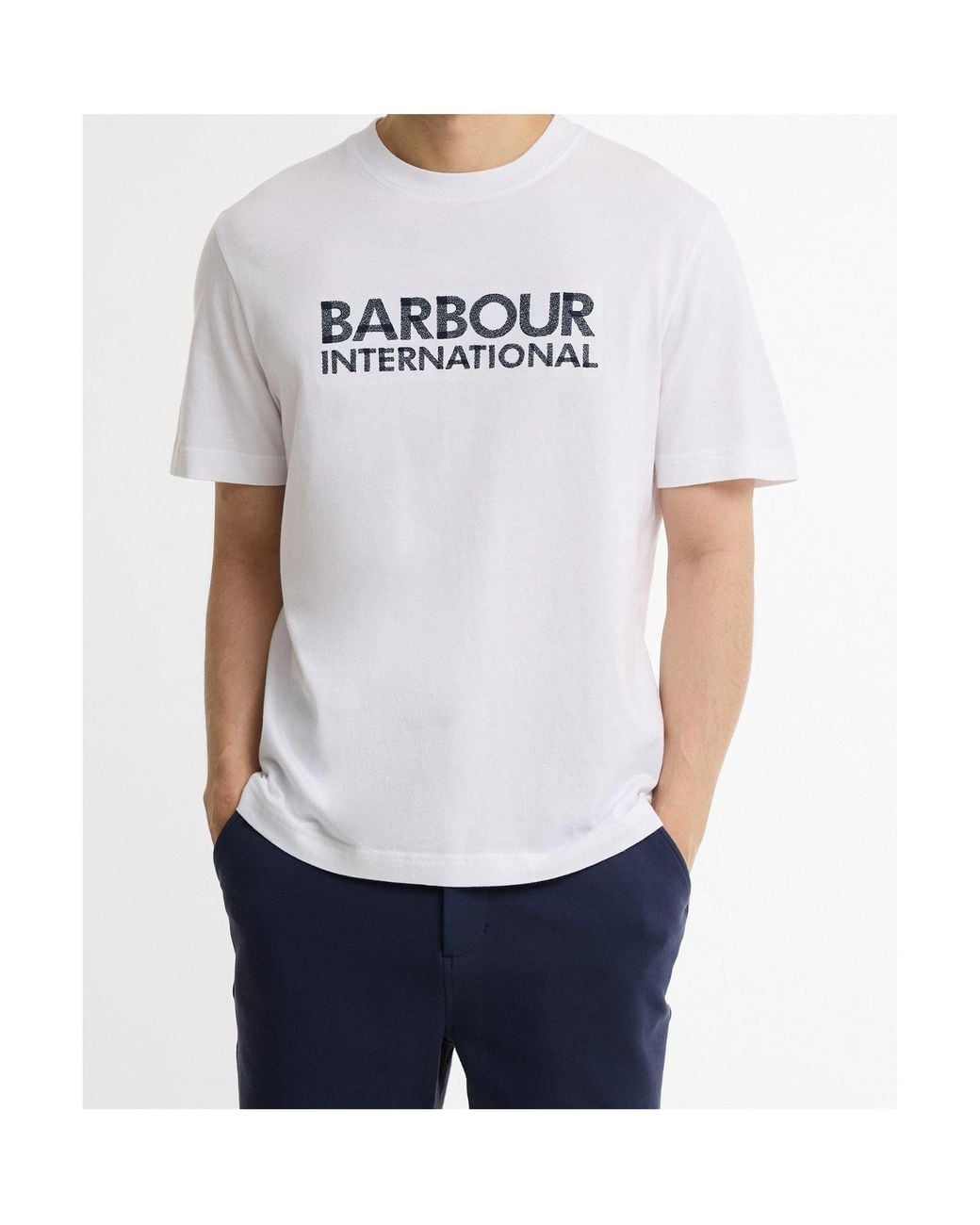Barbour White Logo Short-Sleeve T-Shirt for men