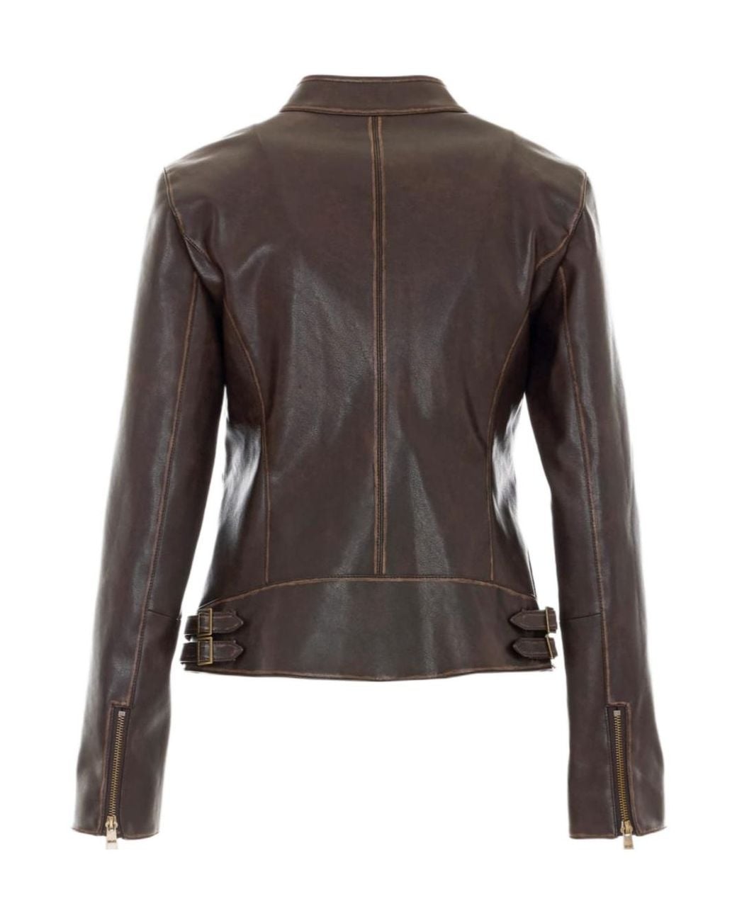 Liu Jo Black High-Neck Slim-Fit Motorcycle Jacket