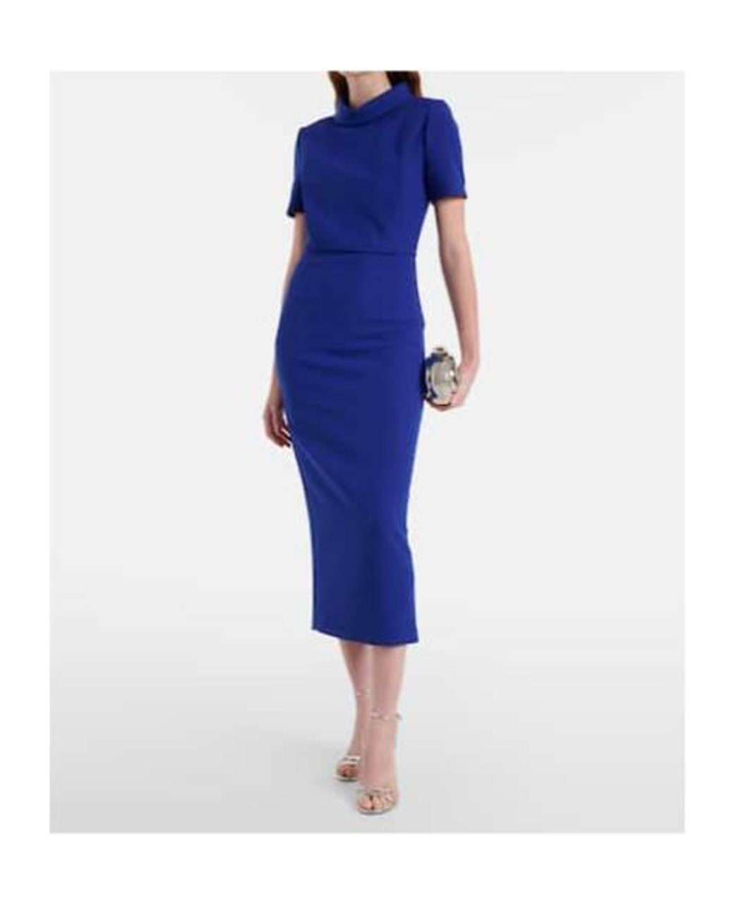 Roland Mouret Blue Crêpe Midi Dress