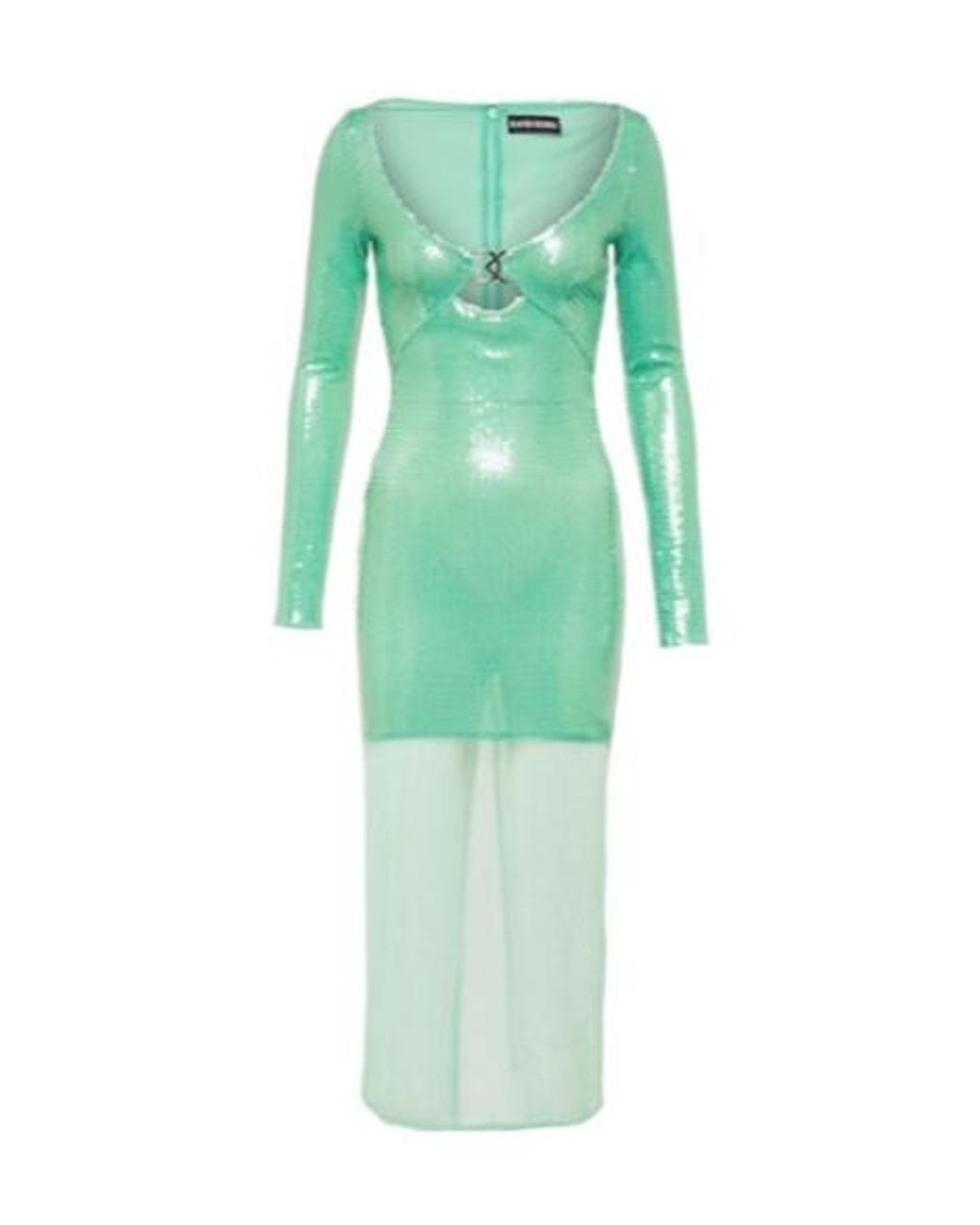 David Koma Green Sequined Midi Dress
