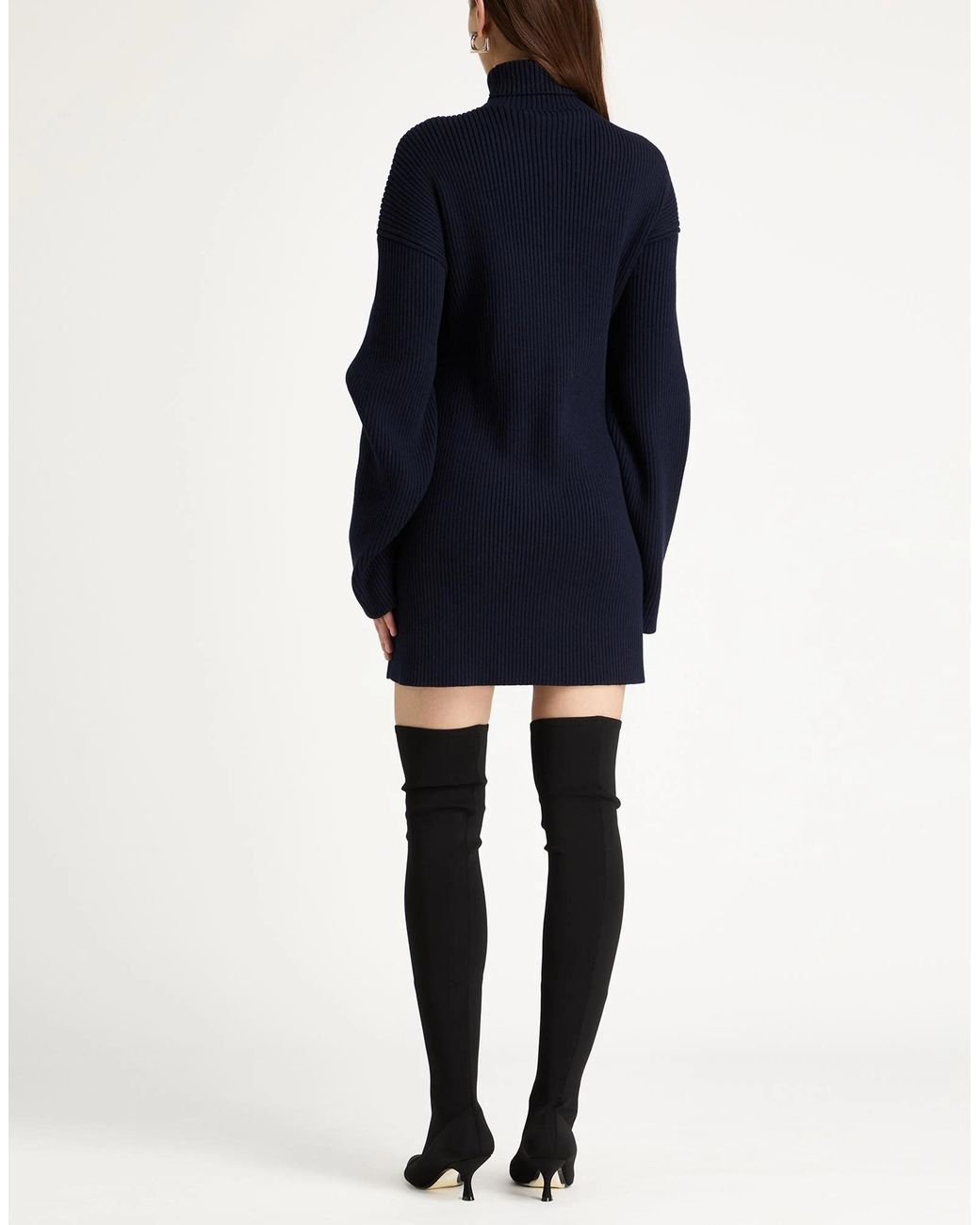 Balenciaga Blue Minimalist Solid Color Dress