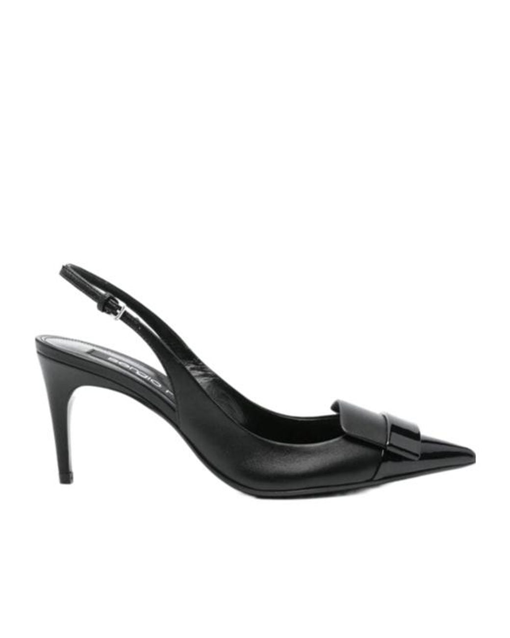 Sergio Rossi Black Pointed-Toe High-Heel Sandals
