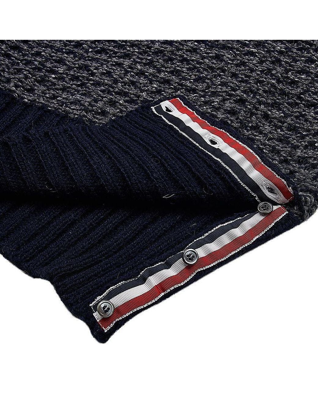 Thom Browne Blue Bar Mélange-Effect Jumper for men