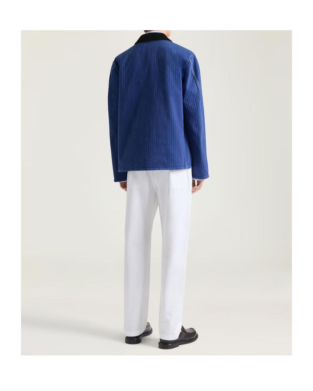 Givenchy Blue Couture Seam Herringbone Denim Jacket for men