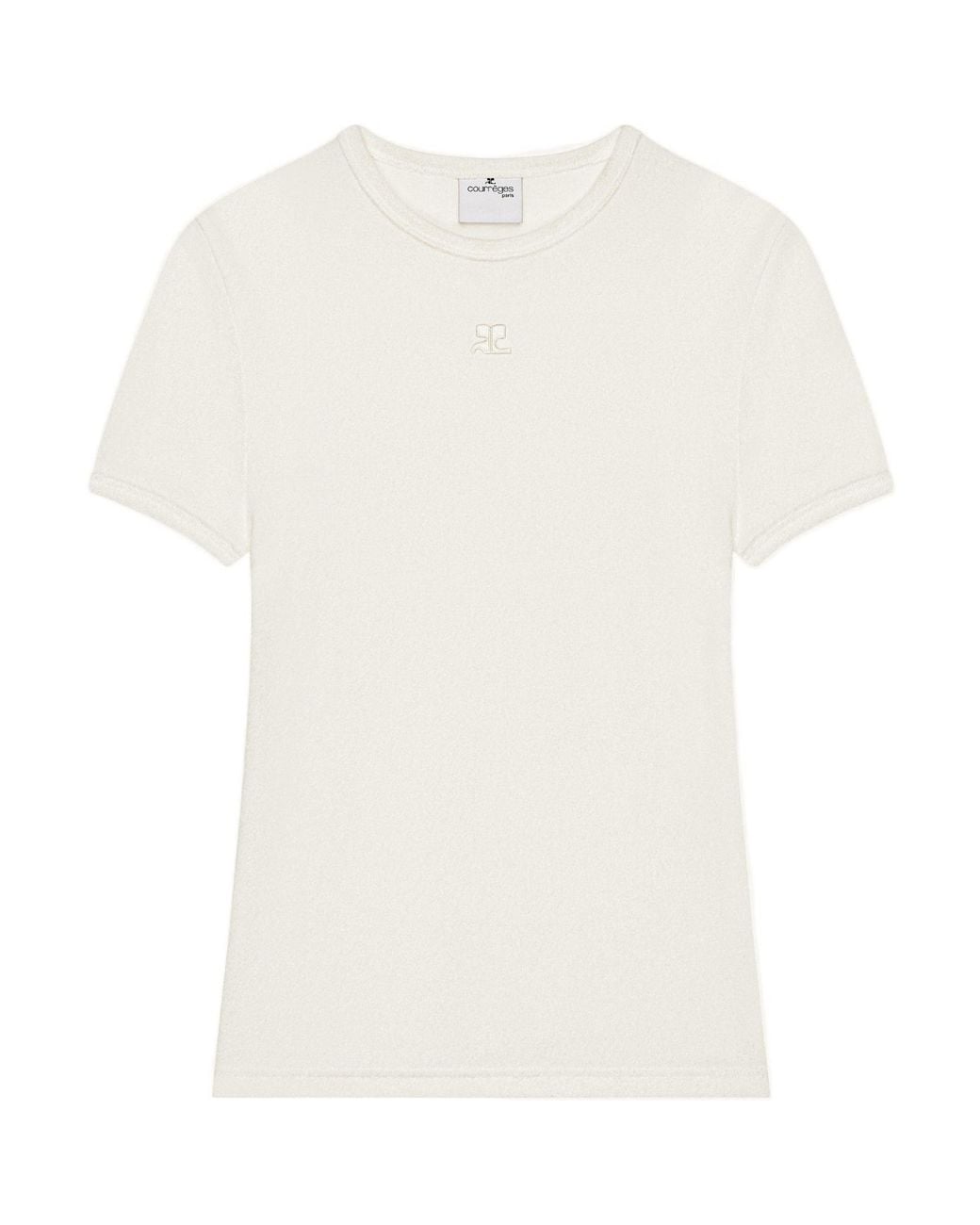 Courreges White Courrèges Logo Slim T-Shirt