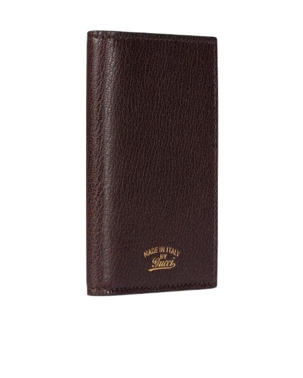 Gucci Brown Lira Card Case for men