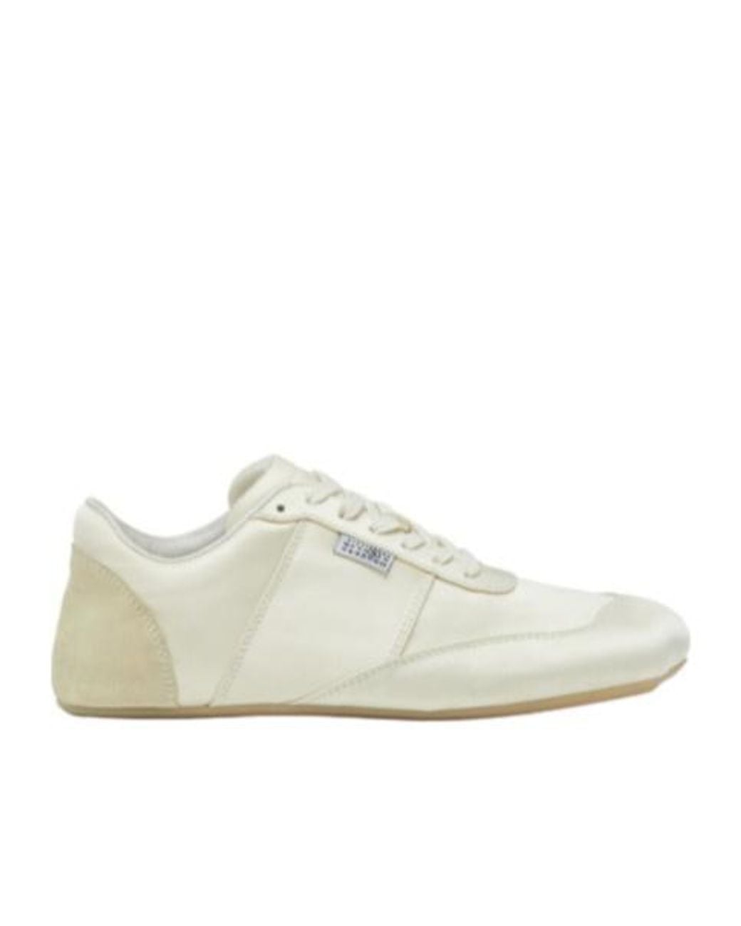 MM6 by Maison Margiela White Logo Patch Lace-Up Sneakers