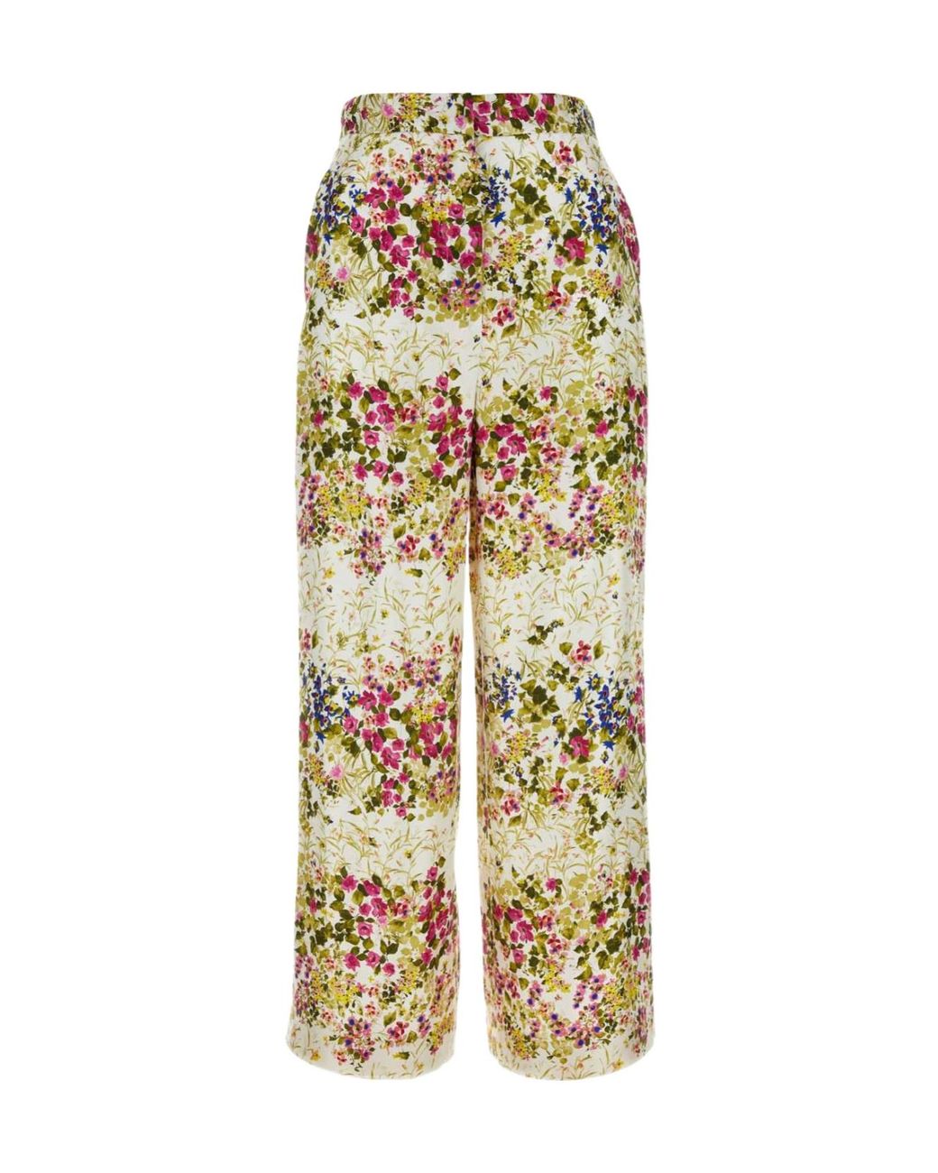 Max Mara Metallic Studio All-Over Printed Wide Leg Trousers