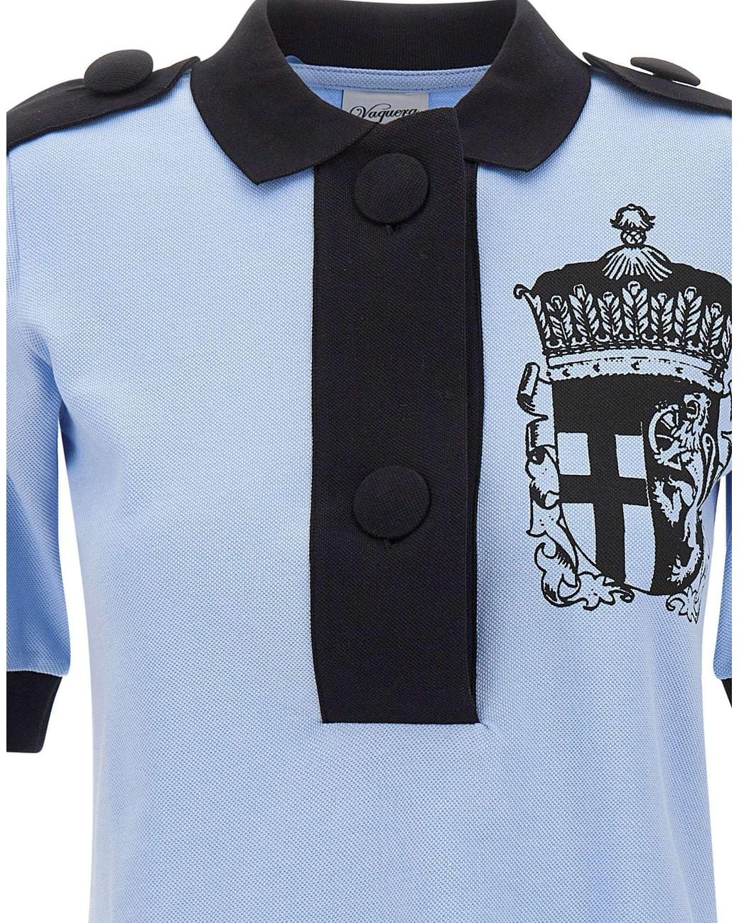 VAQUERA Blue Short-Sleeved Polo Shirt
