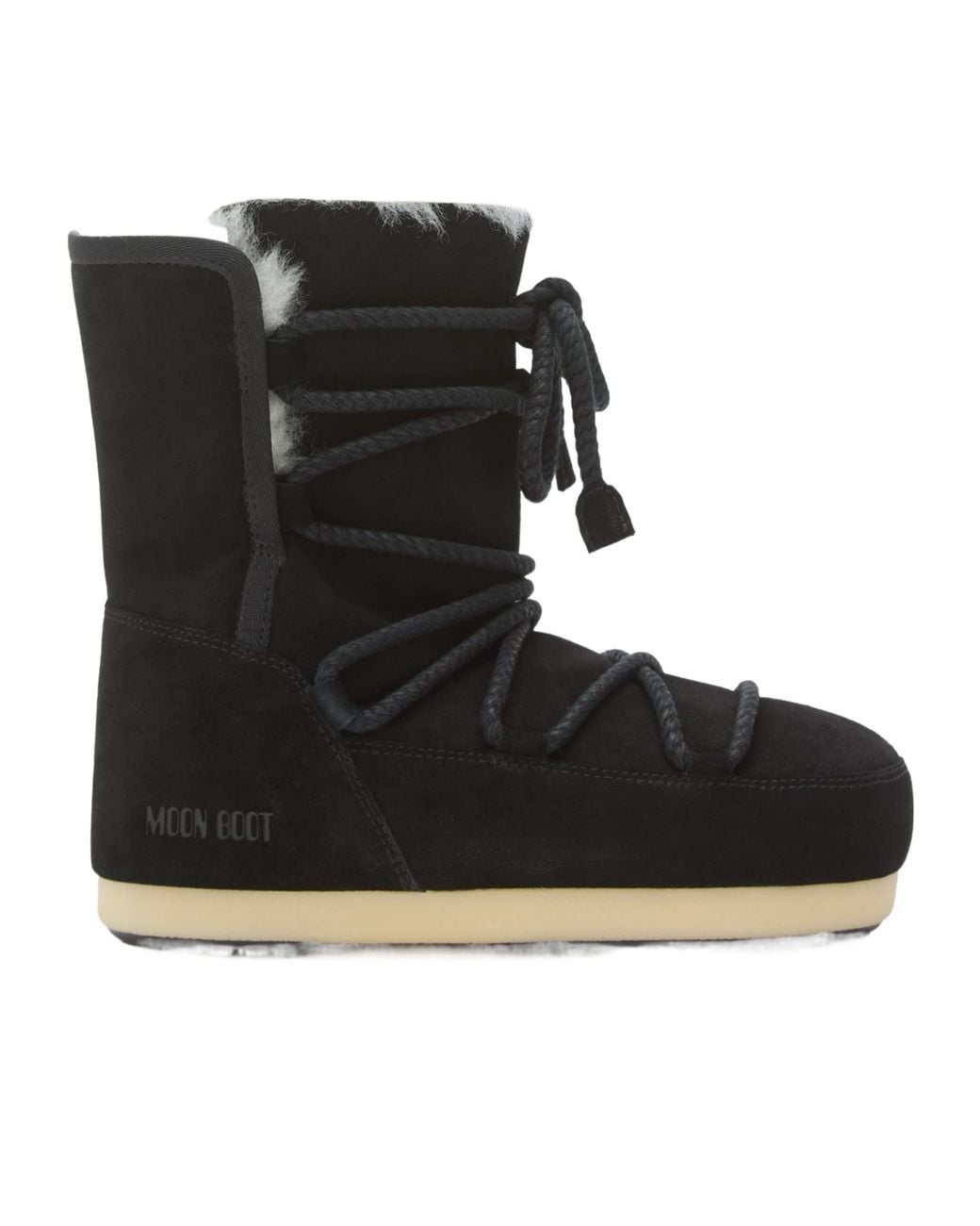 Moon Boot Black Evx Shearling Boots for men