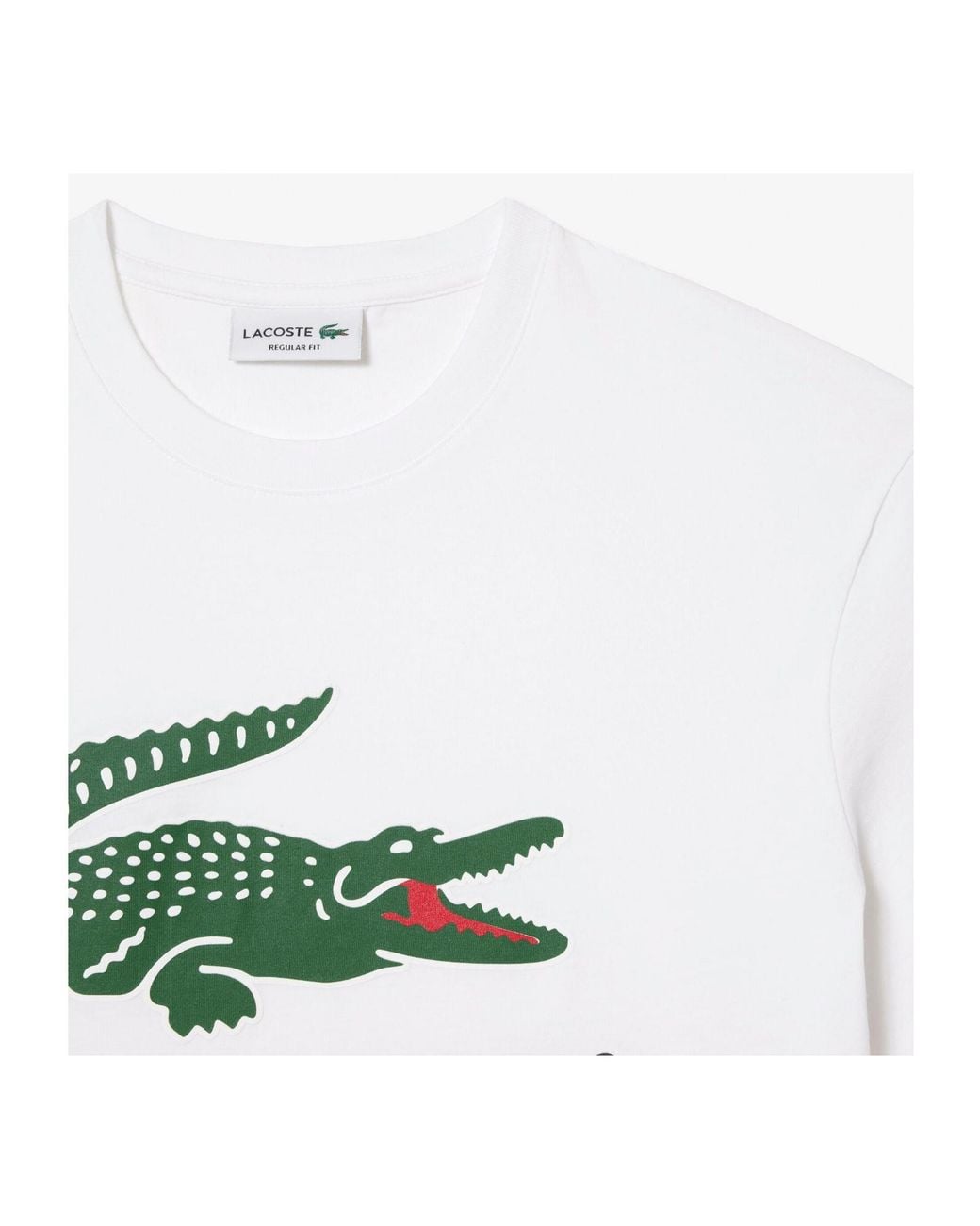 Lacoste White Cotton Shortsleeve Tshirt for men