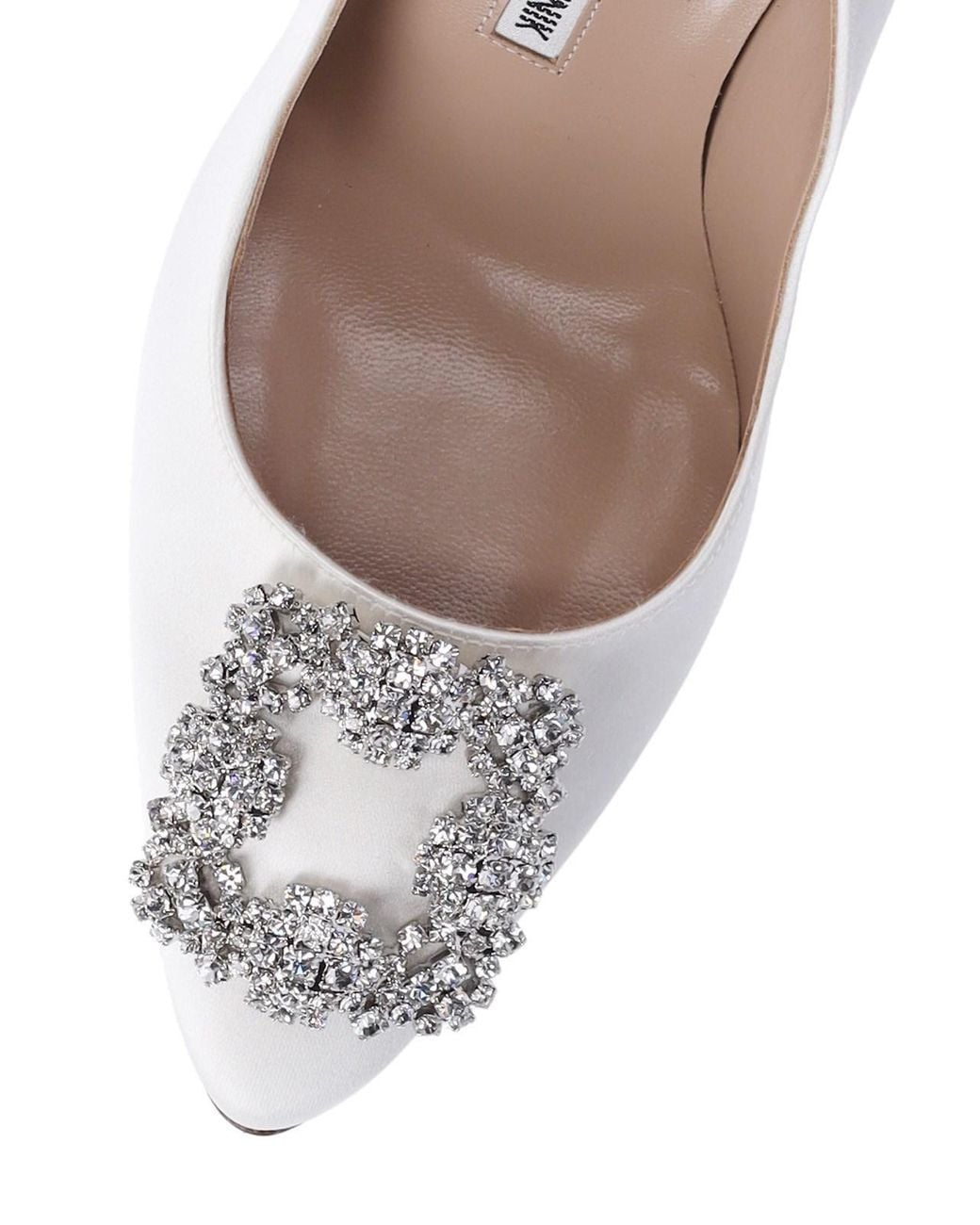 Manolo Blahnik Metallic Hangisi Satin Pumps