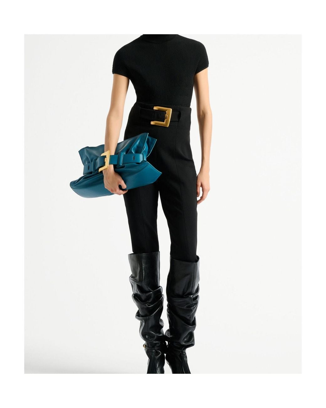 Balmain Blue Medium Anthem Bag