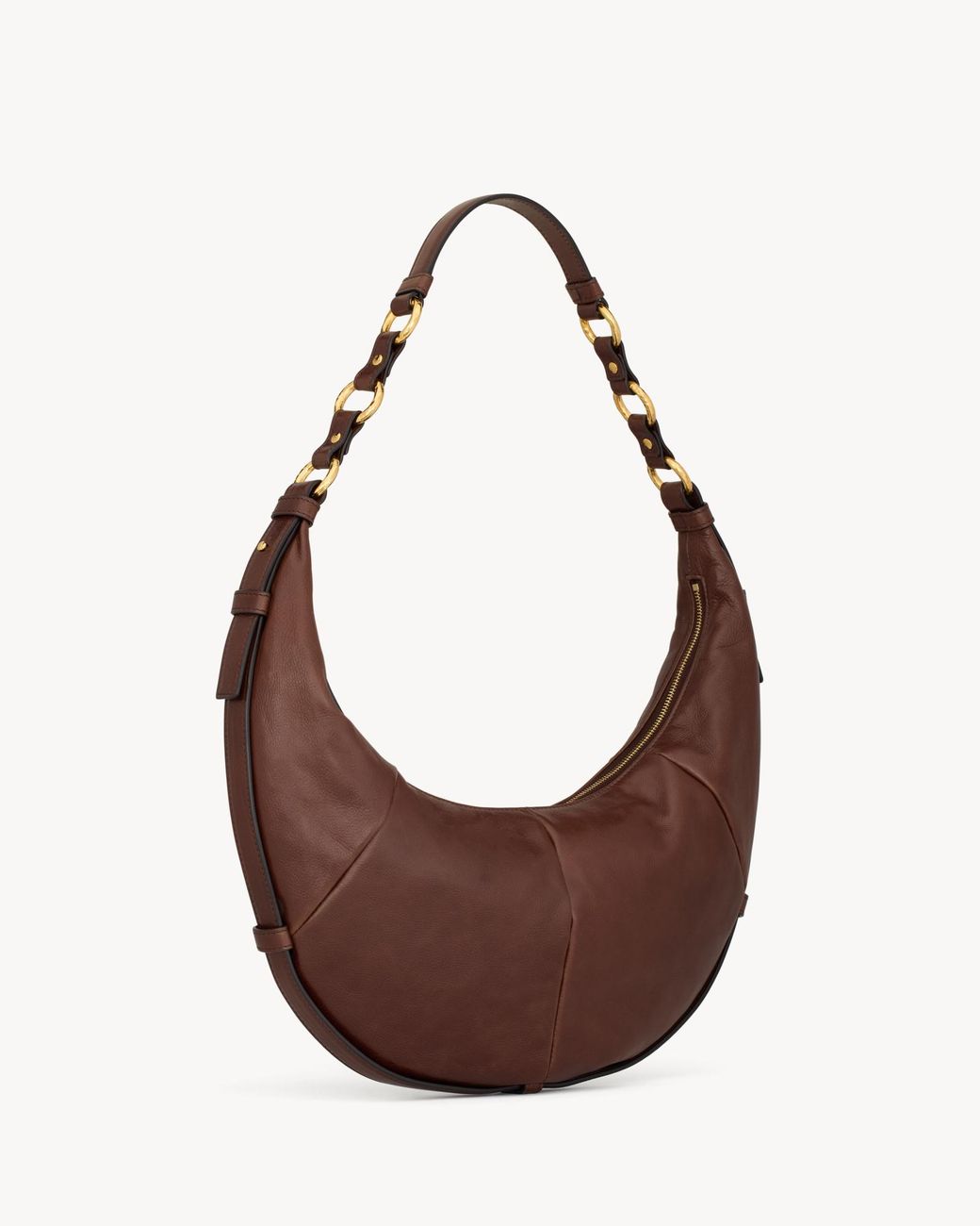 Saint Laurent Brown Saharienne Hobo Shoulder Bag