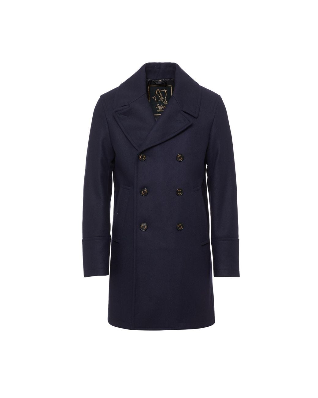 Sealup Blue Genova Wool Pea Coat for men