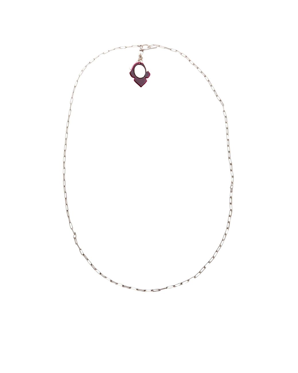 Isabel Marant White Metal Pendant Necklace
