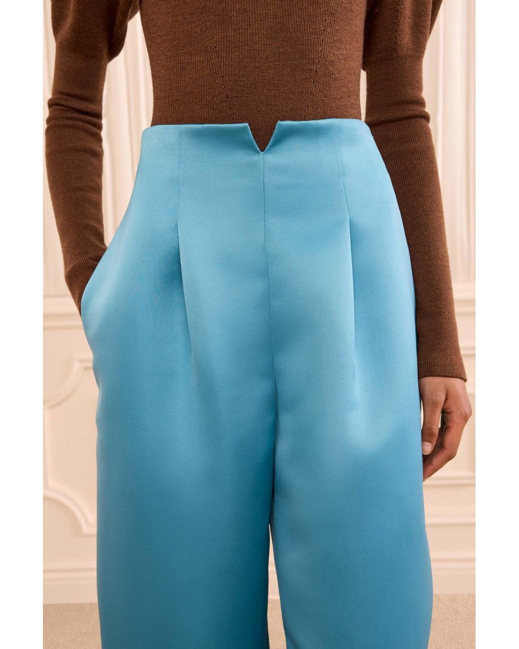 Ulla Johnson Blue High-Waisted Casual Trousers