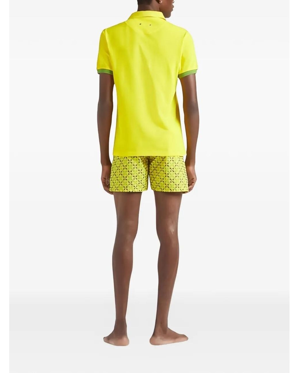 Vilebrequin Yellow V-Neck T-Shirt for men