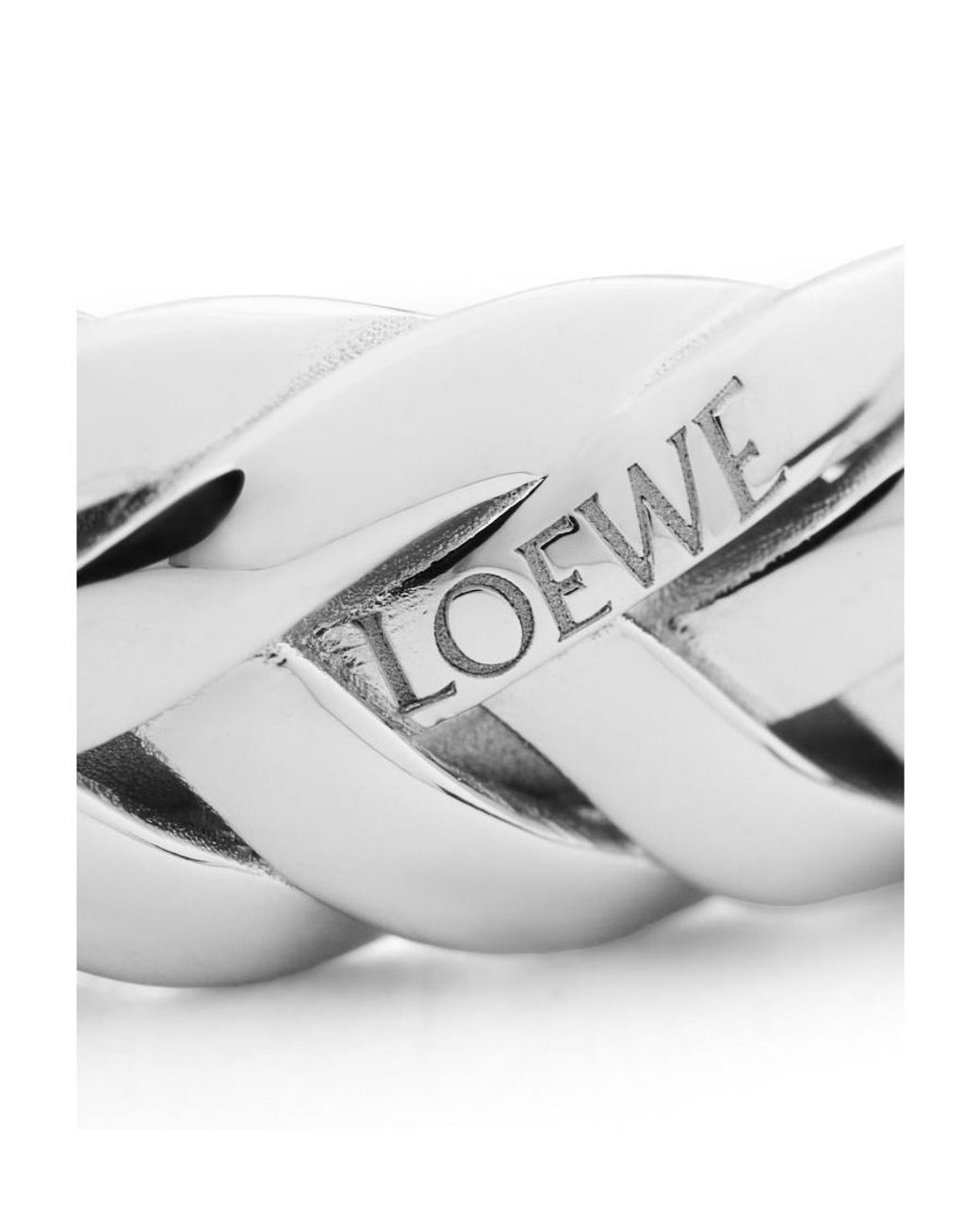 Loewe White Thin Braided Cuff