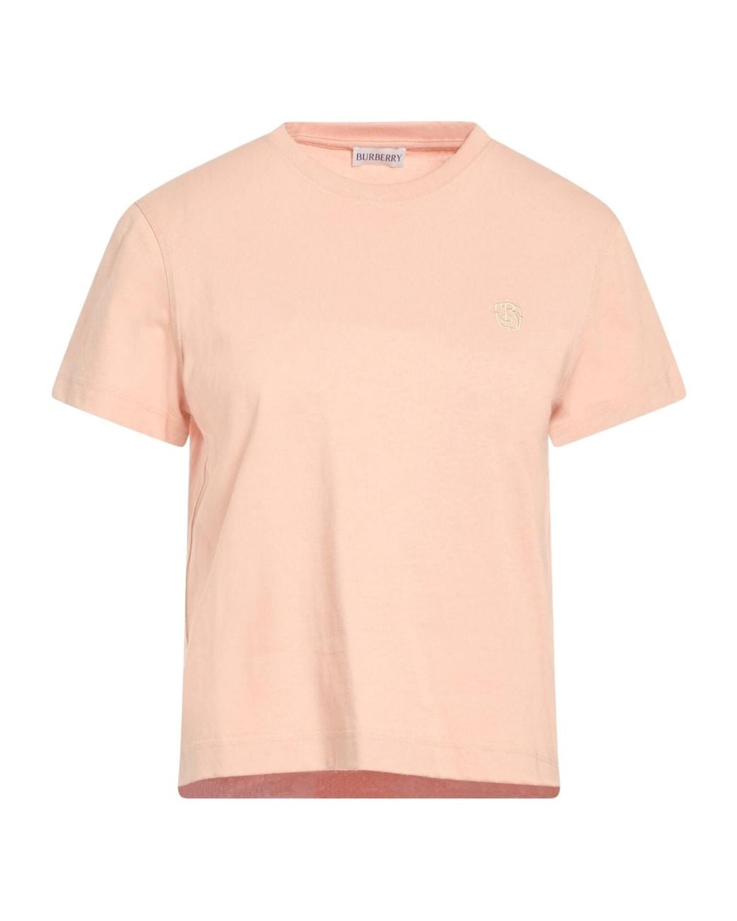 Burberry Pink Solid Color T-Shirts