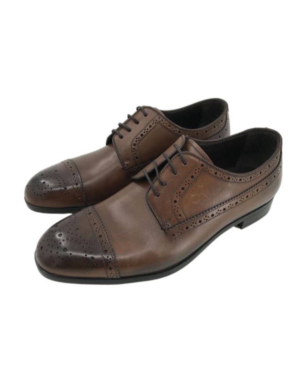 Emporio Armani Brown Logo Business Casual Shoes for men