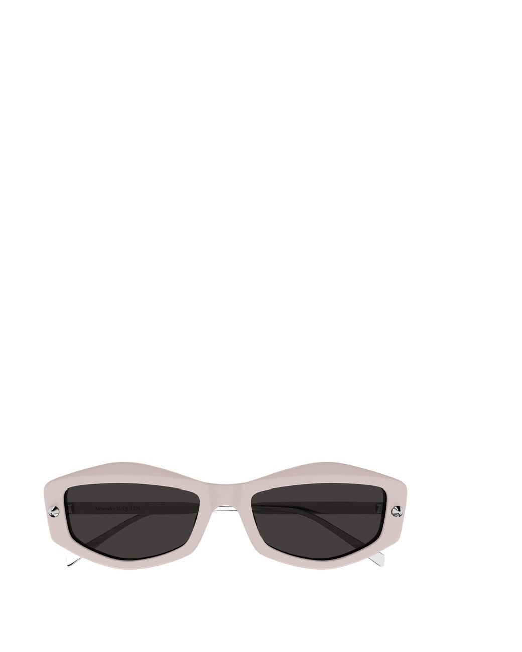 McQueen White Eyewear Rectangular Frame Sunglasses
