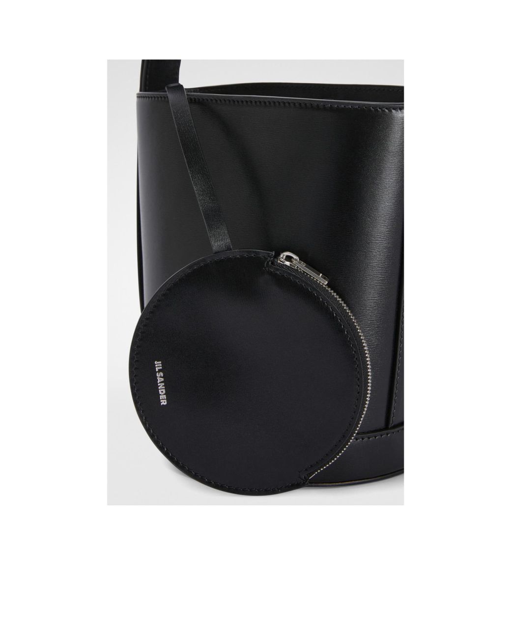 Jil Sander Black Cannolo Bucket Bag