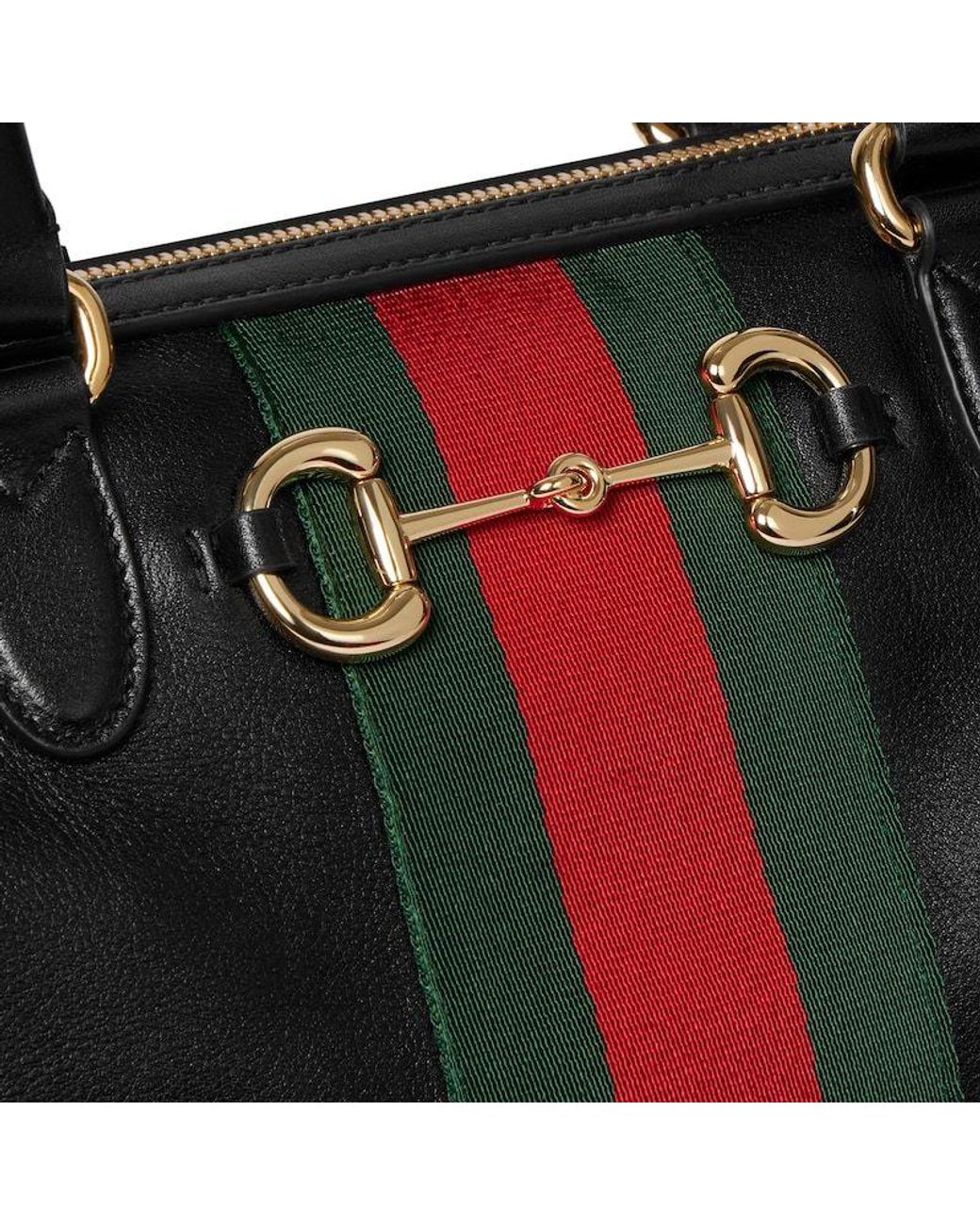 Gucci Black Borsetto Large Boston Bag