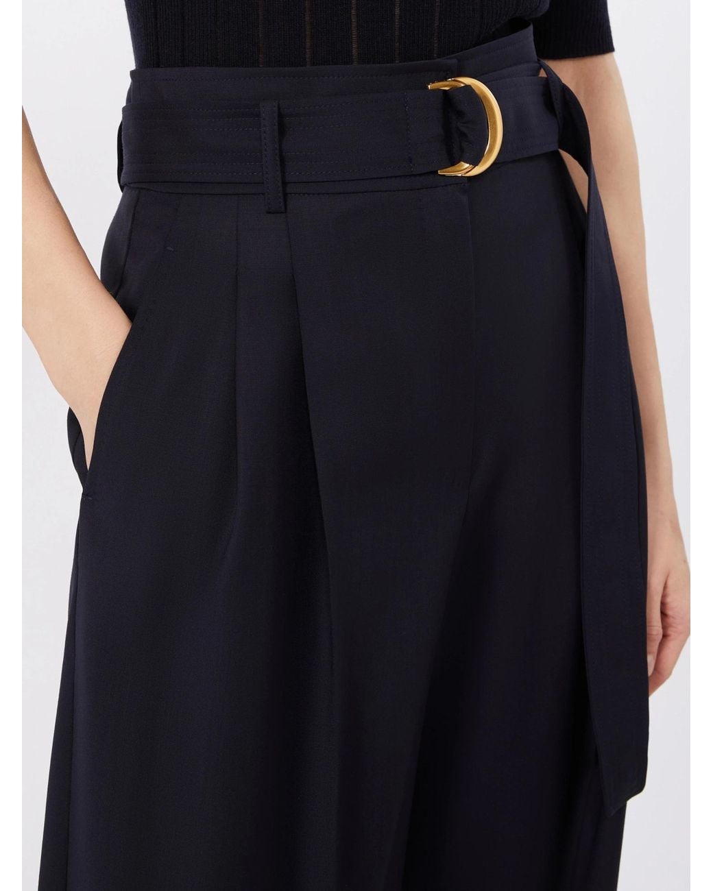Max Mara Blue Studio Mstserio Wide-Leg Pants