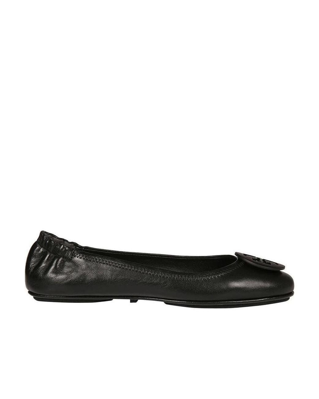 Tory Burch Black Minnie Travel Ballet Flats