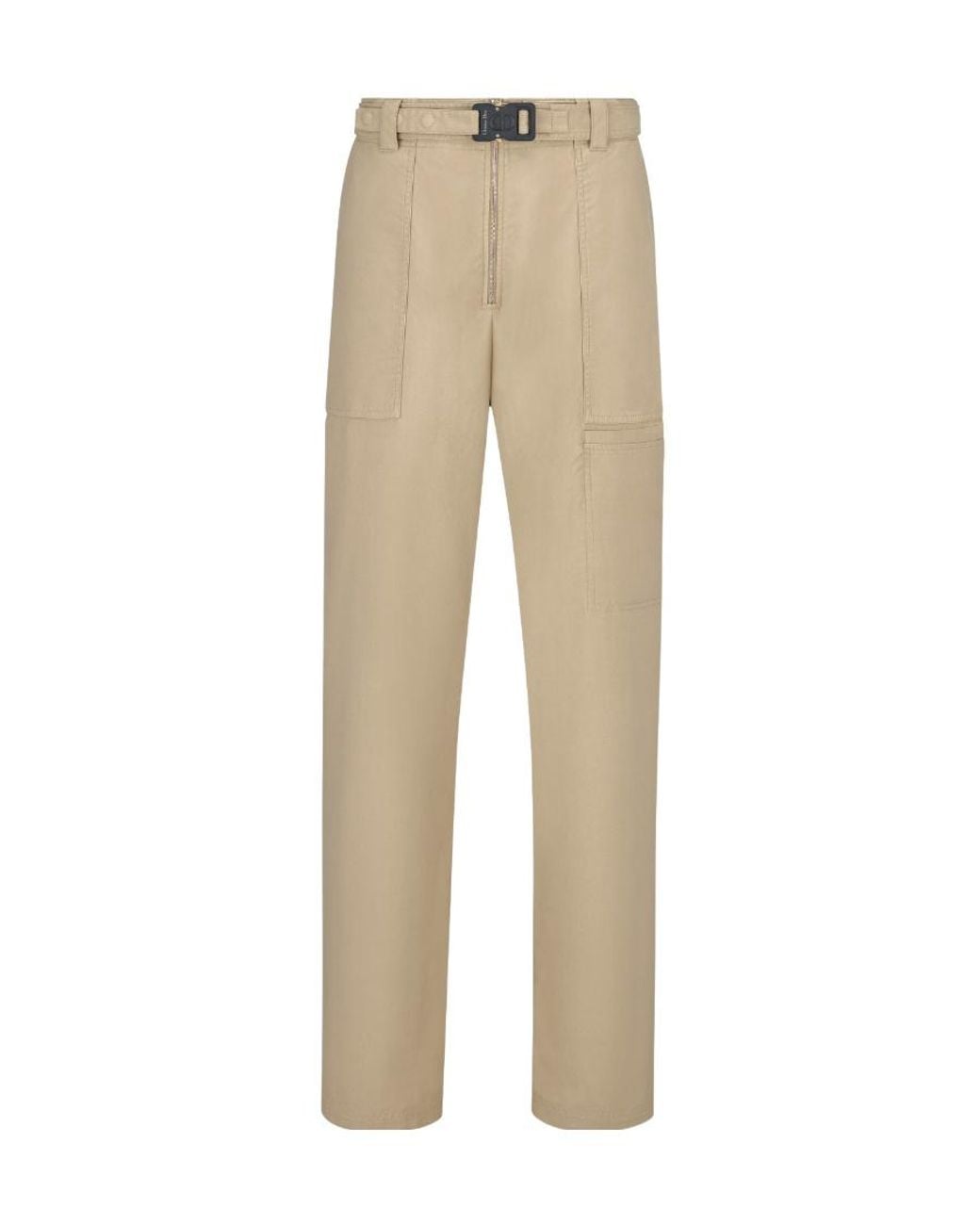 Dior Natural Cargo Pants With 'Cd' Buckle Belt for men