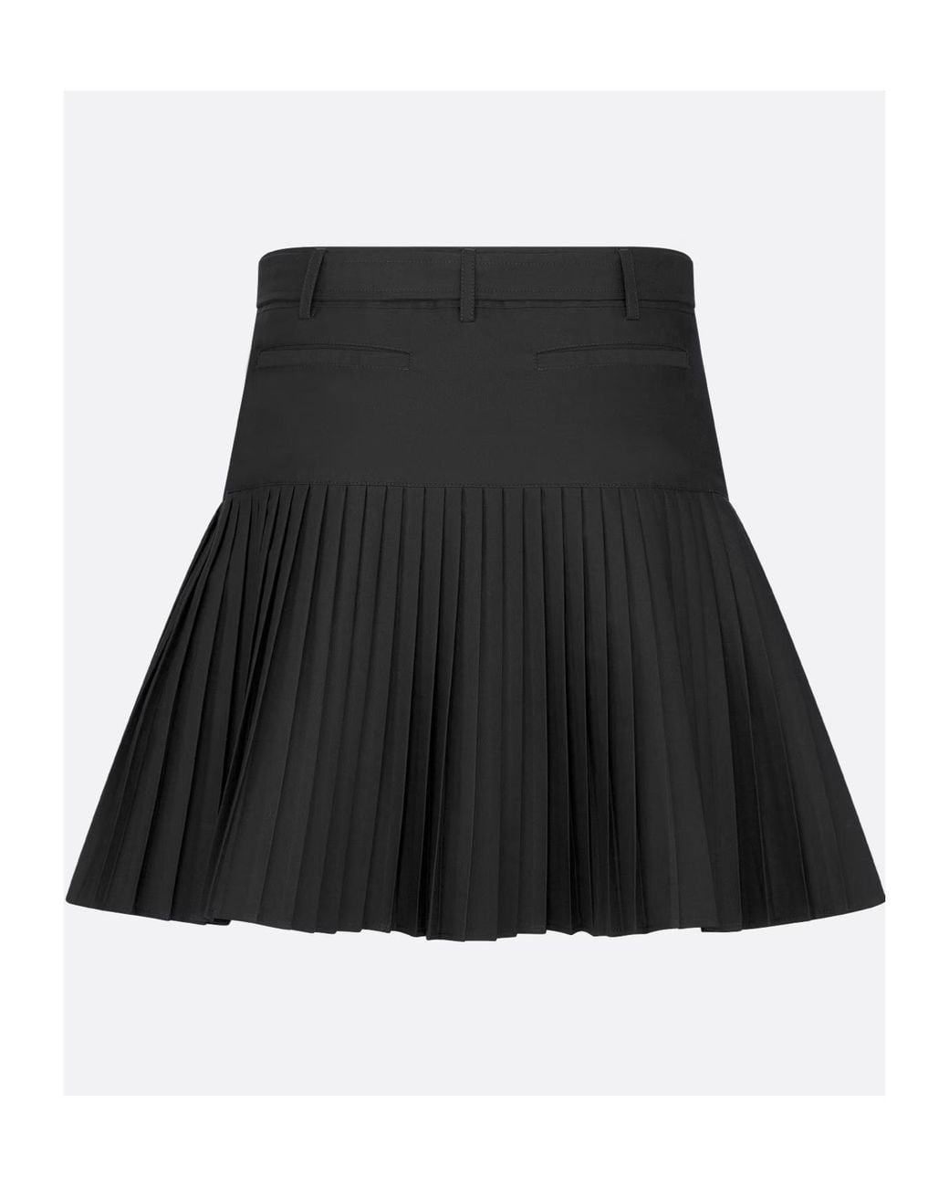 Dior Black Pleated Miniskirt