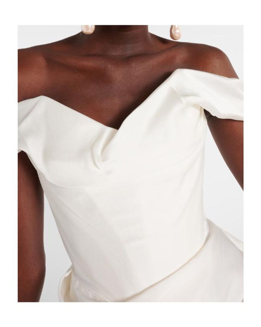 Vivienne Westwood White Nova Cora Off-Shoulder Minidress