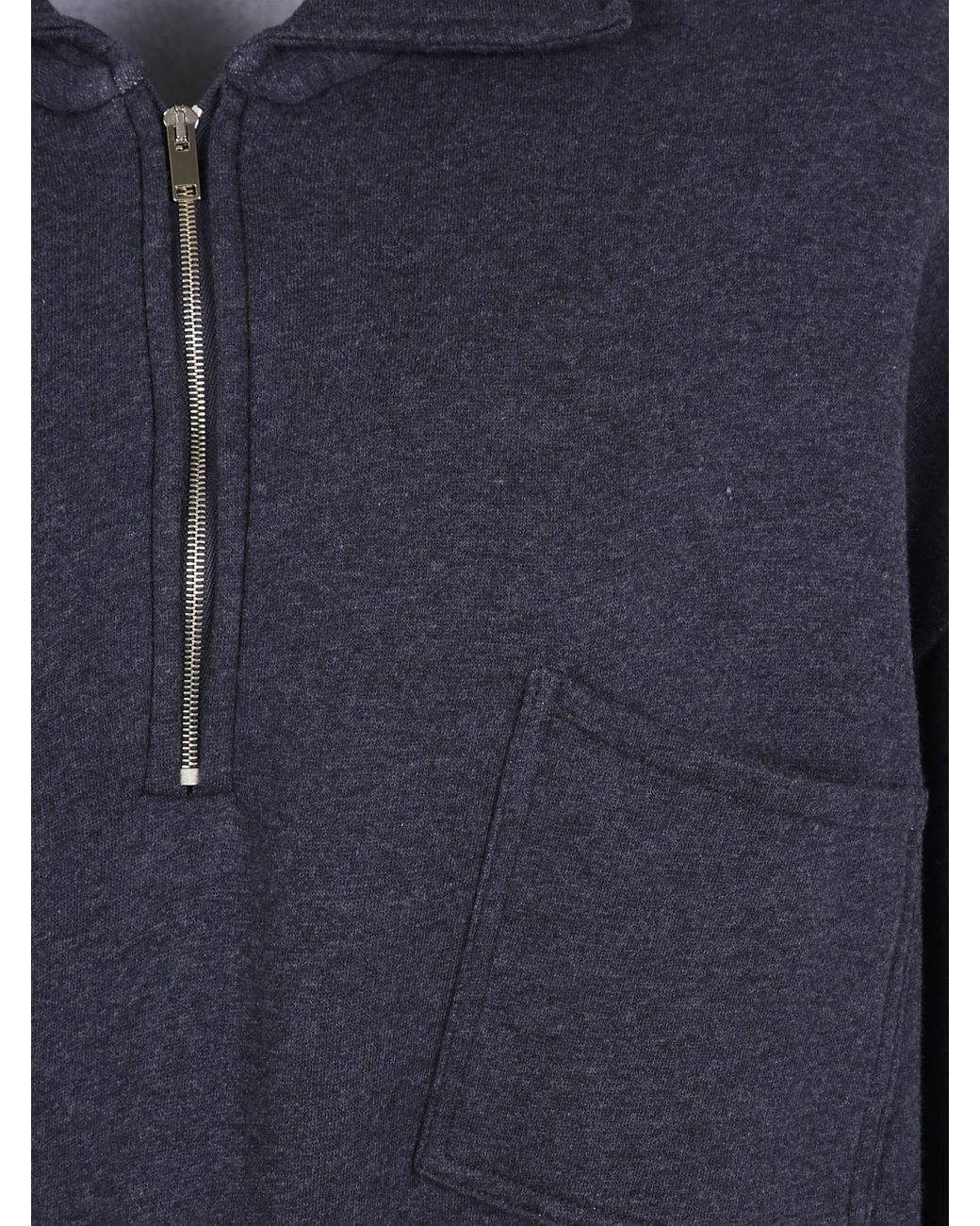 DARKPARK Blue Alva Cropped Zip-Up Sweatshirt