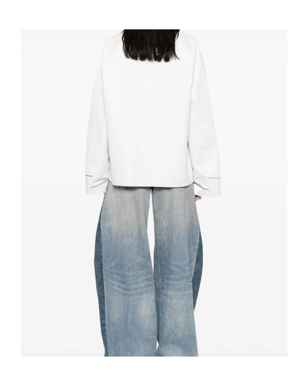 Prada White Nappa Leather Shirt