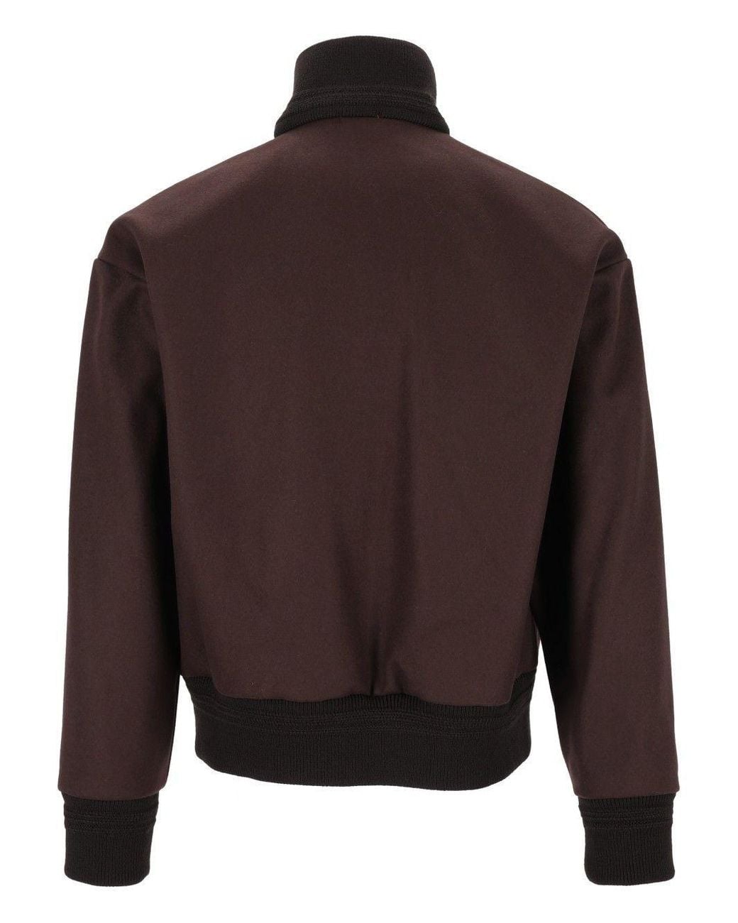 Barena Brown Bolser Zip Bomber Jacket for men