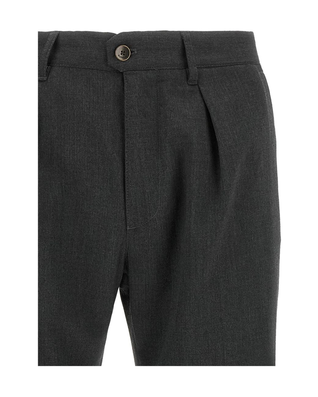 Incotex Black Pleated Pants