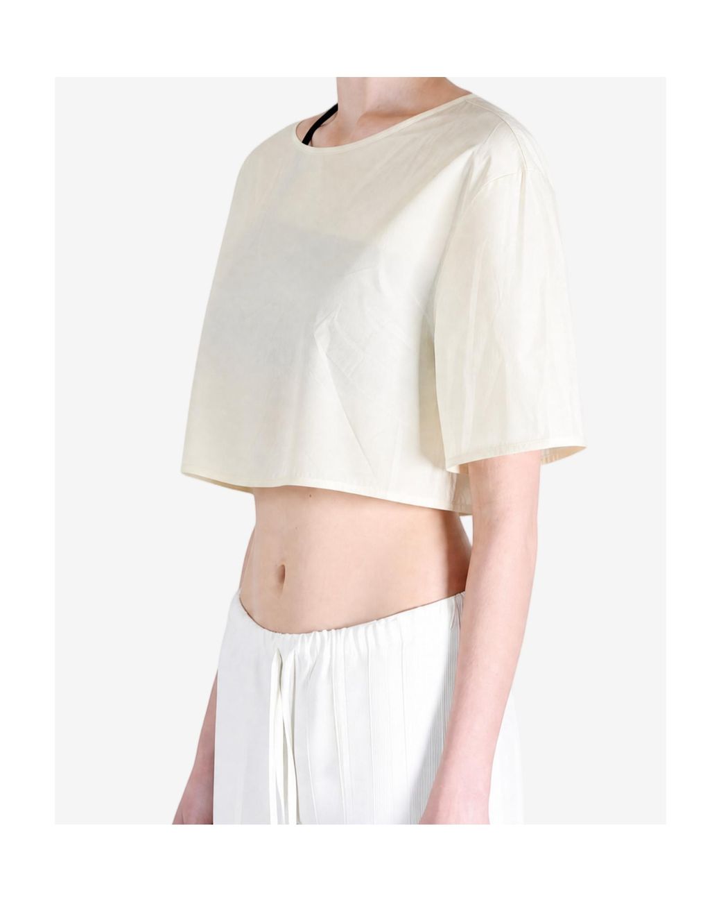 Amomento White Padded Jersey Top