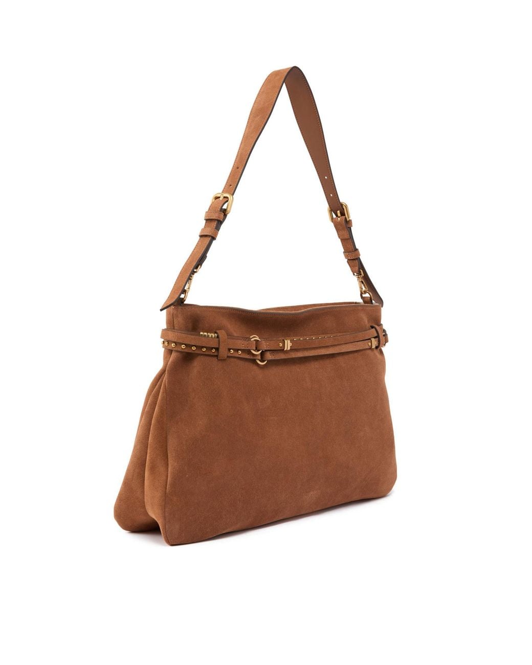 Pinko Brown Belted Large Shoulder Bag