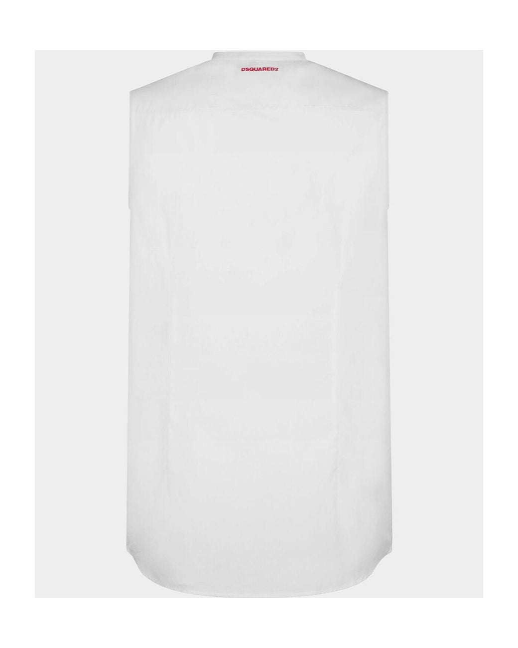 DSquared² White Graphic-Printed Sleeveless Distressed Shirt for men