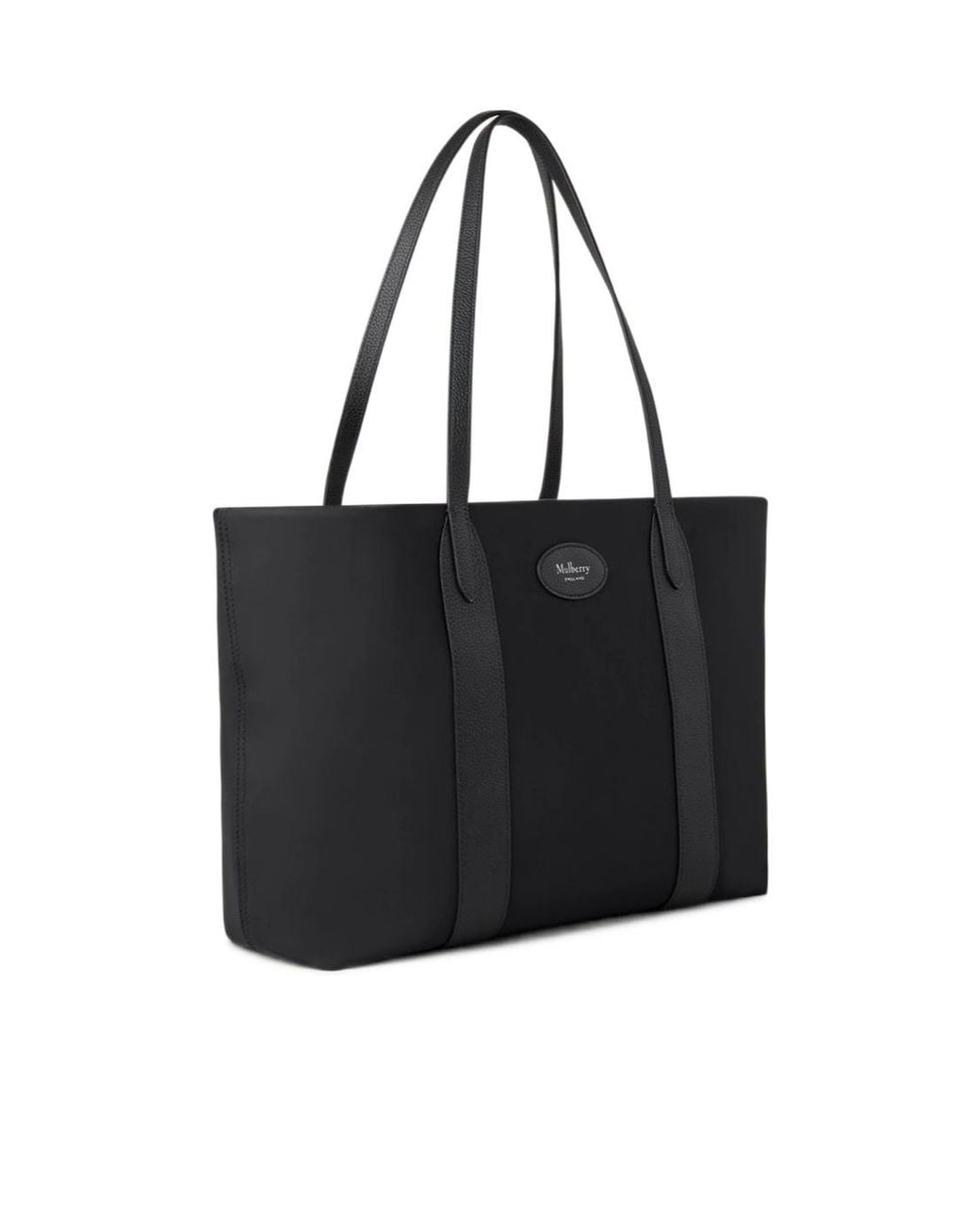 Mulberry Black Logo Patch Top Handle Bag