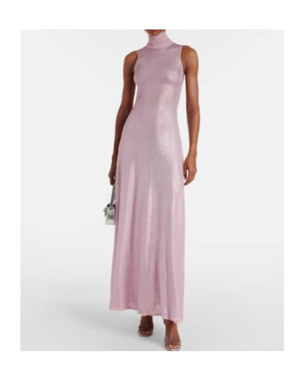 David Koma Purple Ruched Sequined Maxi Dress