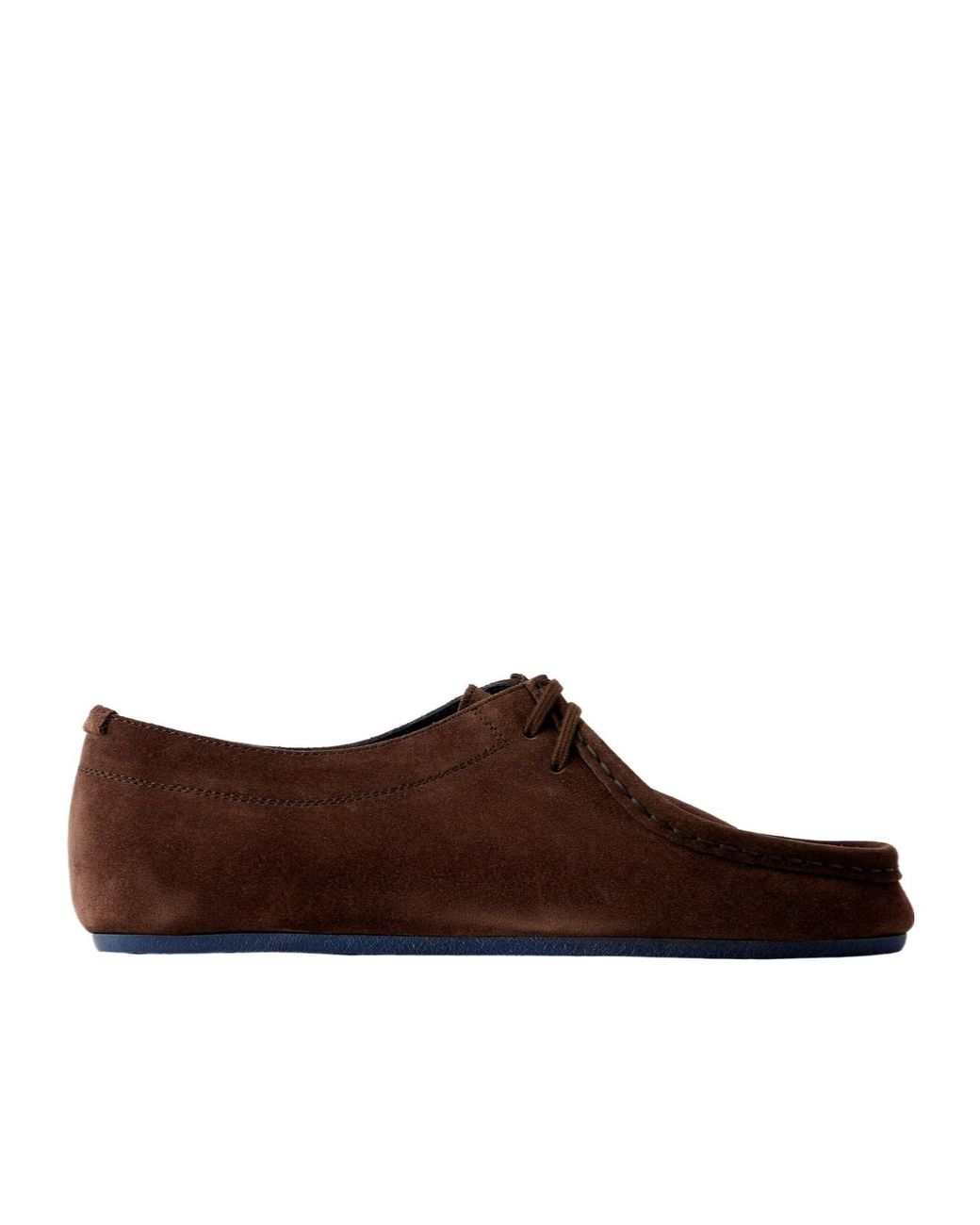 Jil Sander Brown Suede Wallabee Casual Shoes