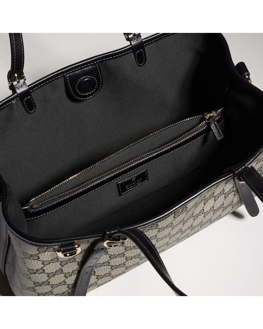 Gucci Black Gg Emblem Medium Tote Bag