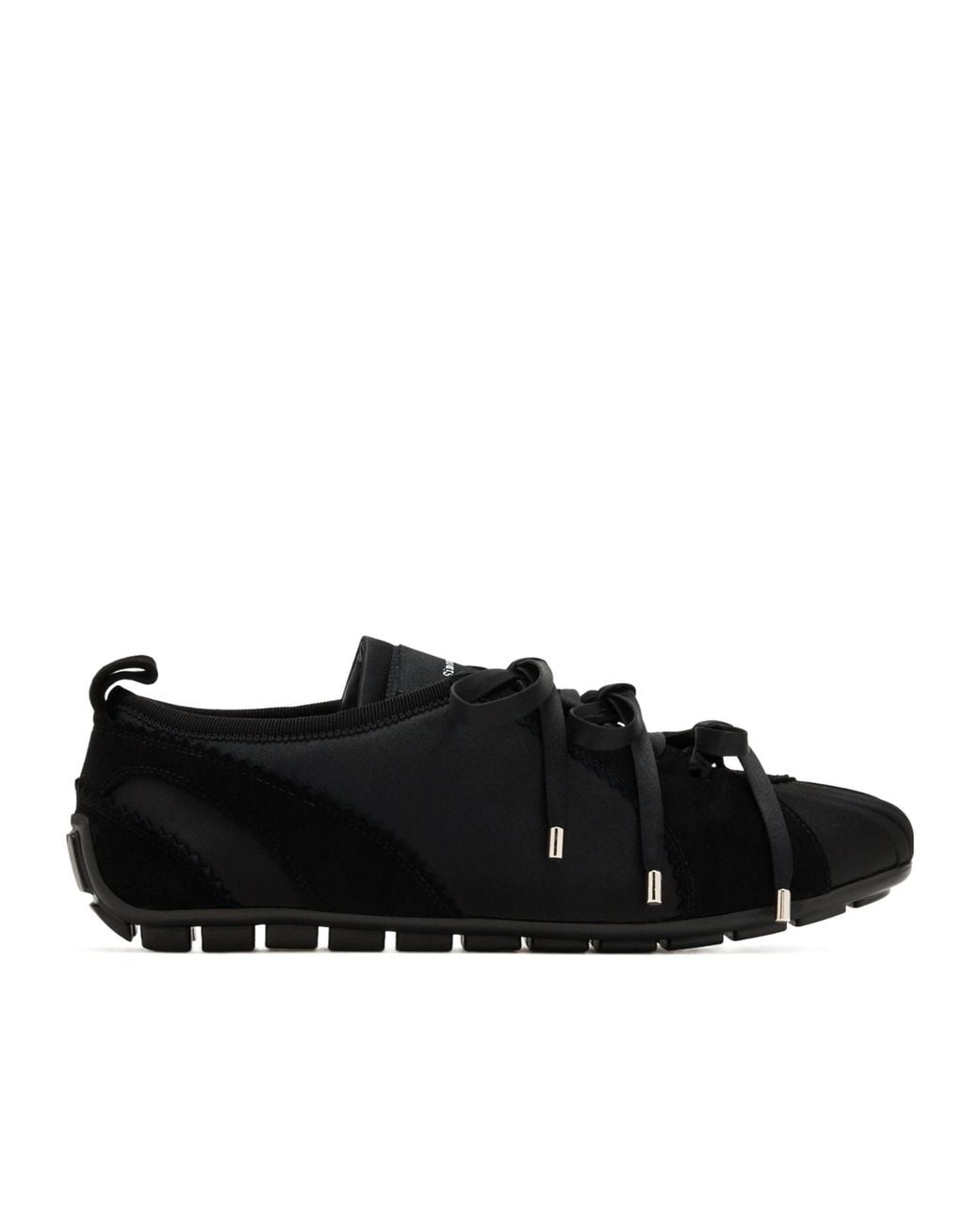 Simone Rocha Black Ballerina Grip Low-Top Sneakers
